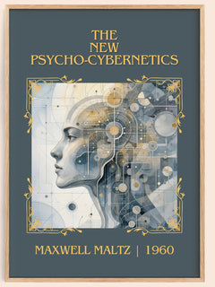 The New Psycho-Cybernetics Classic Book Art Print by Maxwell Maltz – book poster