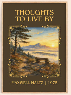 Thoughts to live by Classic Book Art Print by Maxwell Maltz – book poster