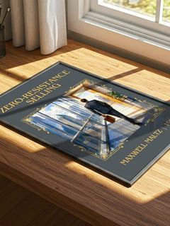 Zero-resistance selling Classic Book Art Print by Maxwell Maltz – print on a sunlit desk