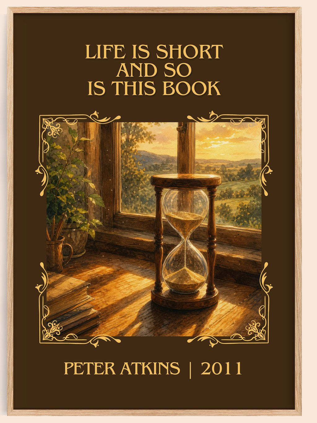 Life Is Short And So Is This Book Classic Book Art Print by P. Atkins – book poster