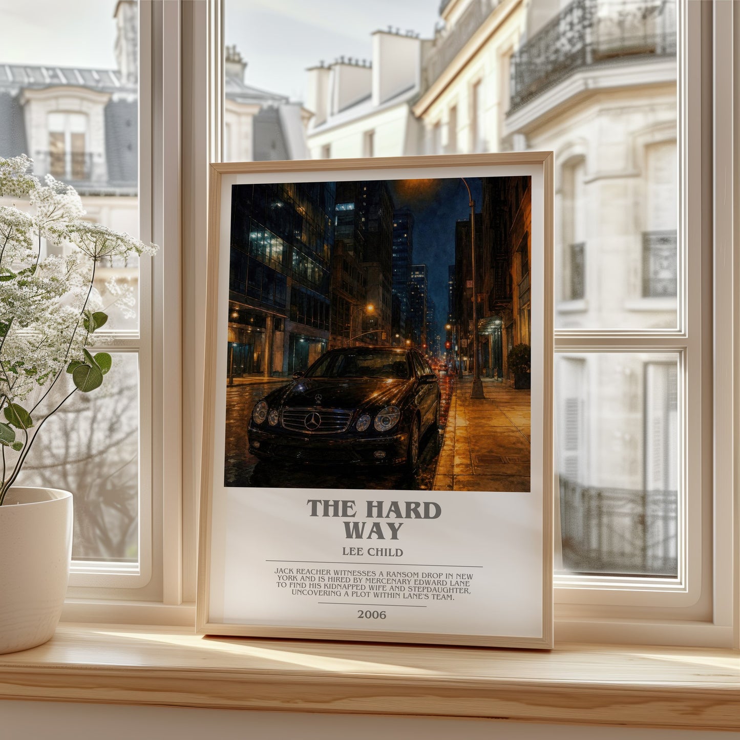 The Hard Way bookish poster colour and style options – Lee Child book art