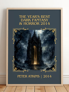 The Year's Best Dark Fantasy & Horror 2014 Classic Book Art Print by Peter Atkins – framed print leaning on a wooden floor
