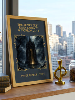 The Year's Best Dark Fantasy & Horror 2014 Classic Book Art Print by Peter Atkins – framed print on a city-view windowsill