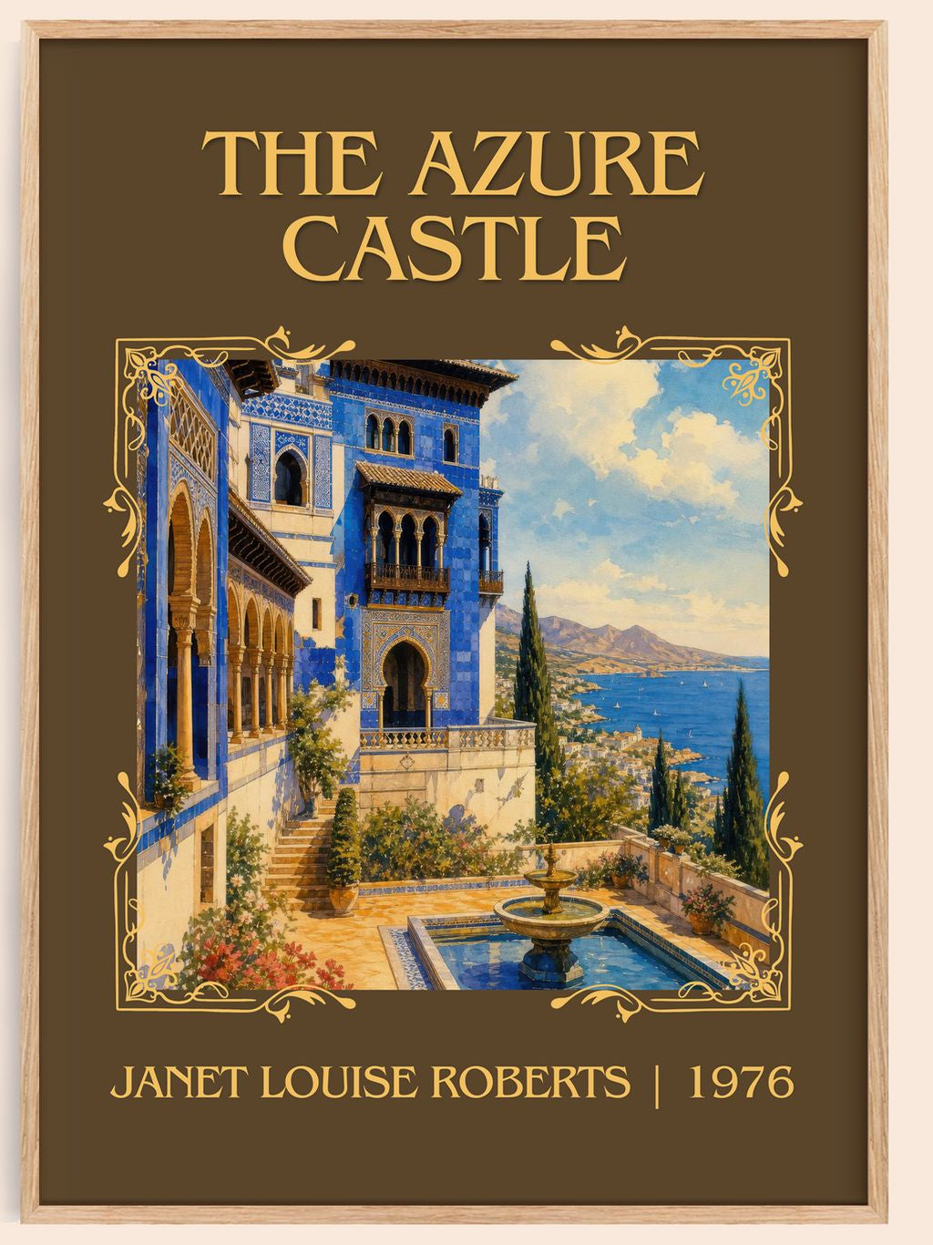 The Azure Castle Classic Book Art Print by Janet Louise Roberts – book poster