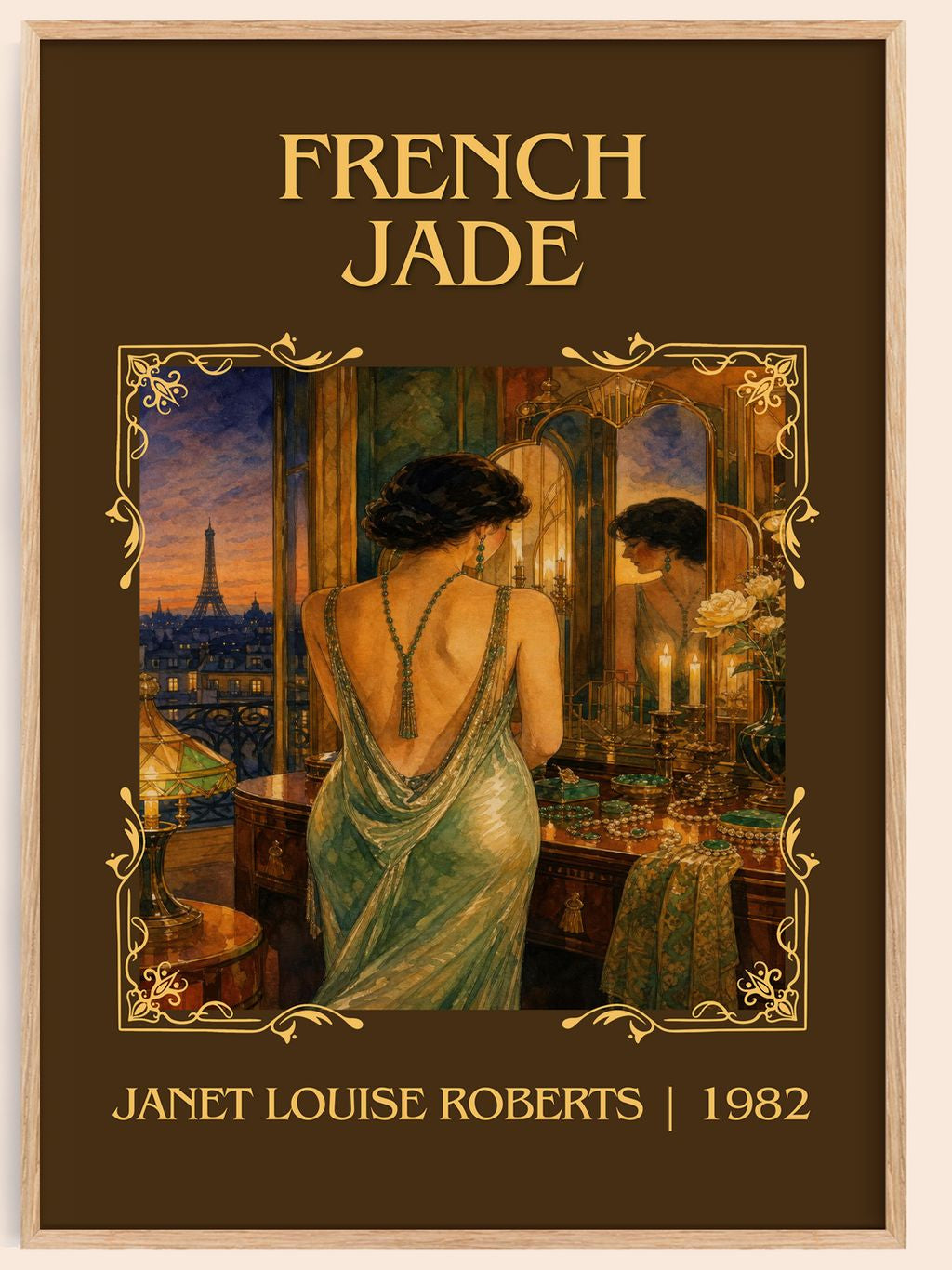 French Jade Classic Book Art Print by Janet Louise Roberts – book poster
