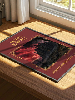 Lord Satan Classic Book Art Print by Janet Louise Roberts – print on a sunlit desk