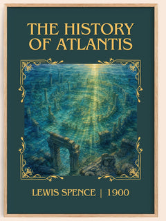 The history of Atlantis Classic Book Art Print by Lewis Spence – book poster