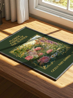 Flower Fairies of the Summer Classic Book Art Print by C. Barker – print on a sunlit desk
