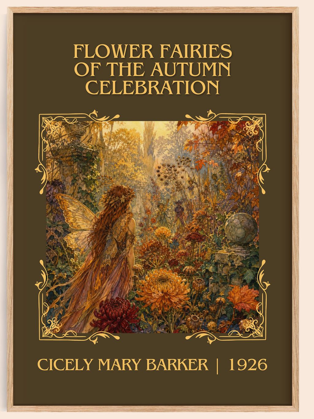 Flower Fairies of the Autumn Celebration Classic Book Art Print by Cicely Mary Barker – book poster