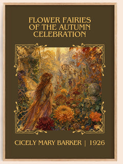 Flower Fairies of the Autumn Celebration Classic Book Art Print by Cicely Mary Barker – book poster