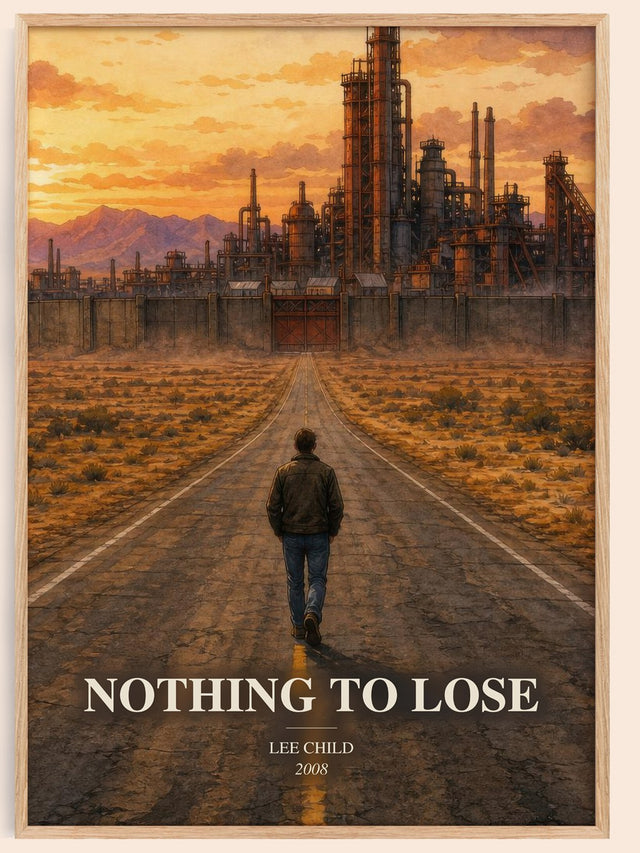 Nothing To Lose Book Watercolour Illustration by Lee Child