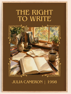 The Right to Write Classic Book Art Print by Julia Cameron – book poster