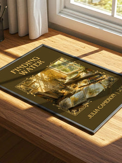 Finding water Classic Book Art Print by Julia Cameron – print on a sunlit desk