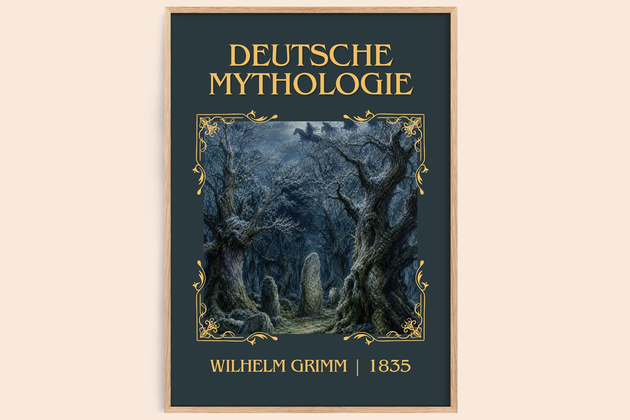 Deutsche mythologie Classic Book Art Print by Wilhelm Grimm