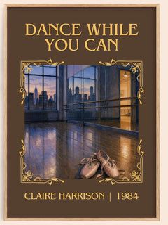 Dance While You Can Classic Book Art Print by Claire Harrison – book poster