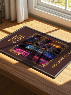 Wifey 4 life Classic Book Art Print by Kiki Swinson – print on a sunlit desk