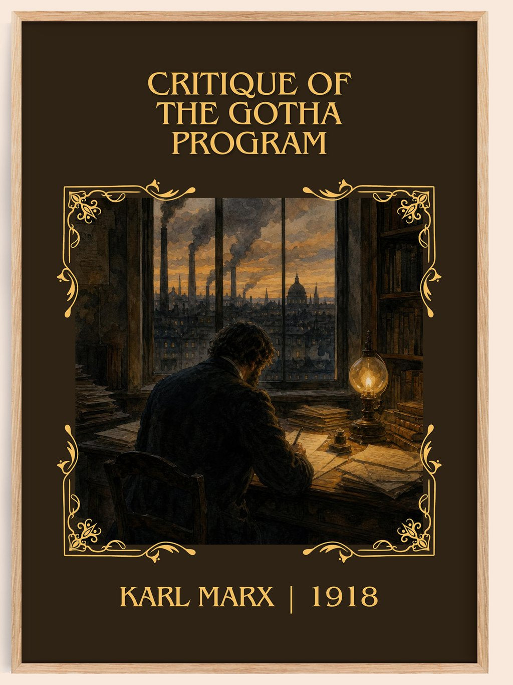 Critique of the Gotha program Classic Book Art Print by Karl Marx – book poster