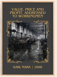 Value, price and profit, addressed to workingmen Classic Book Art Print by Karl Marx – book poster