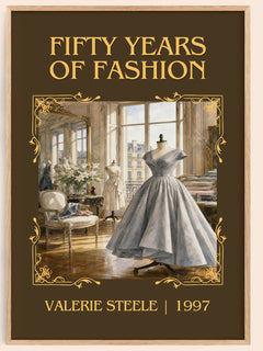 Fifty years of fashion Classic Book Art Print by Valerie Steele – book poster