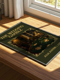 The Wedding Gamble Classic Book Art Print by Julia Justiss – print on a sunlit desk
