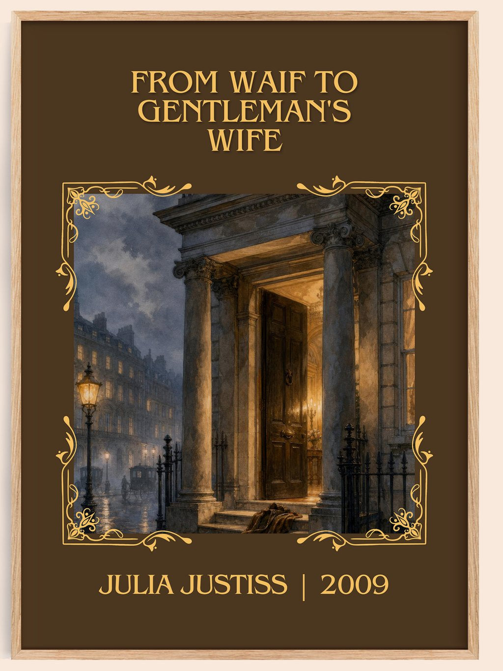 From Waif to Gentleman's Wife Classic Book Art Print by Julia Justiss – book poster