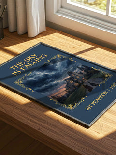 The sky is falling Classic Book Art Print by Kit Pearson – print on a sunlit desk