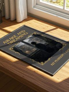 Awake and Dreaming Classic Book Art Print by Kit Pearson – print on a sunlit desk