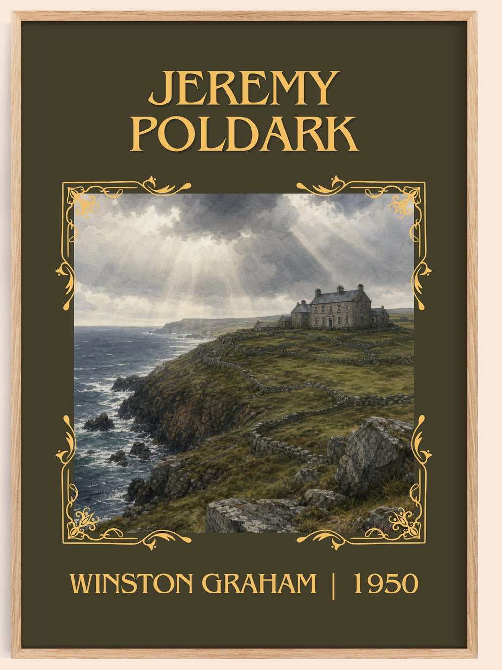 Jeremy Poldark Classic Book Art Print by Winston Graham – book poster