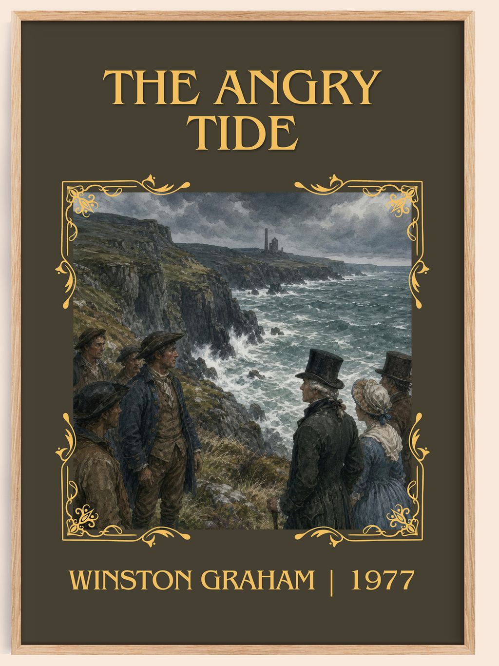 The Angry Tide Classic Book Art Print by Winston Graham – book poster