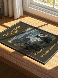The Angry Tide Classic Book Art Print by Winston Graham – print on a sunlit desk