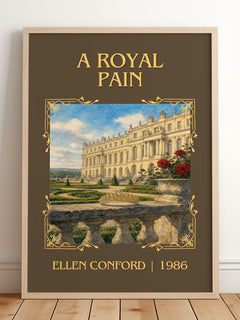 A royal pain Classic Book Art Print by Ellen Conford – framed print leaning on a wooden floor