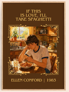 If this is love, I'll take spaghetti Classic Book Art Print by Ellen Conford – book poster