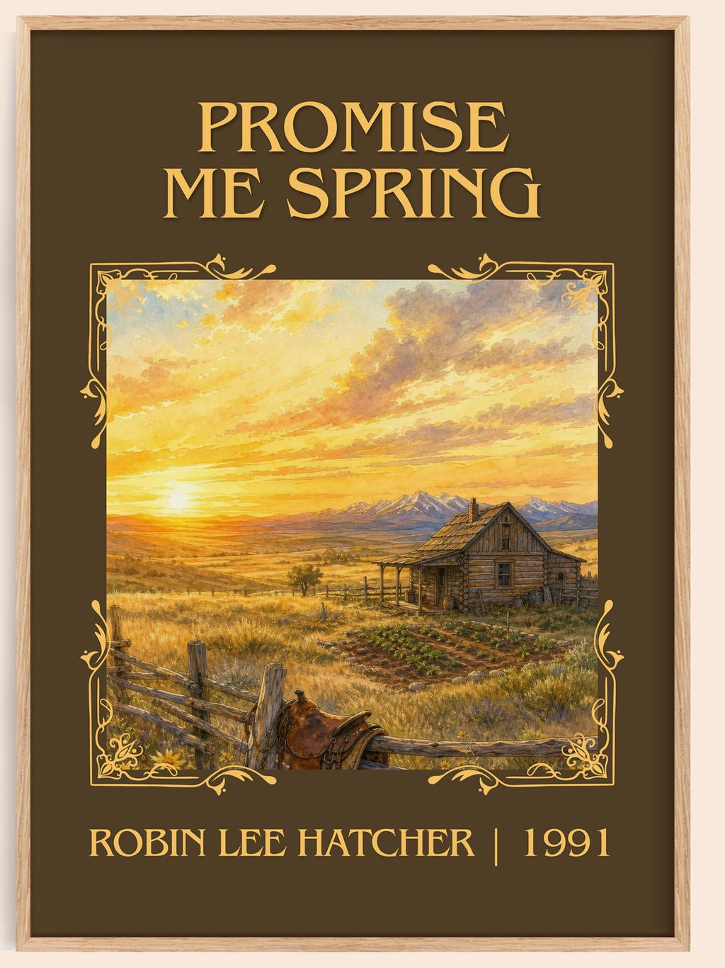Promise Me Spring Classic Book Art Print by Robin Lee Hatcher – book poster
