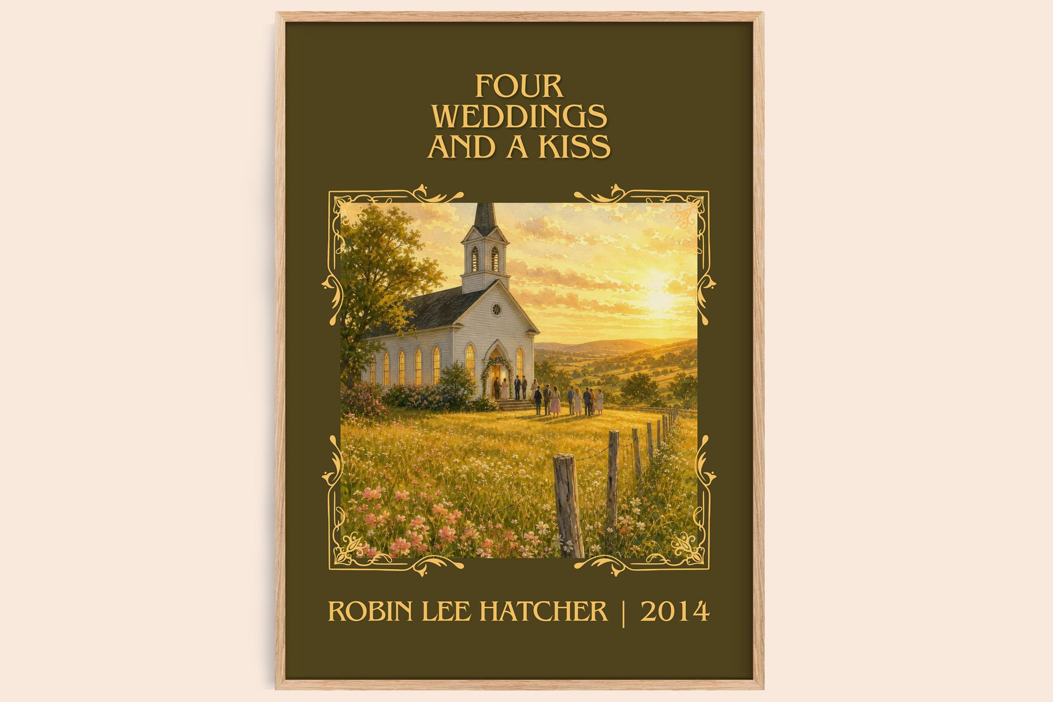 Four weddings and a kiss Classic Book Art Print by Robin Lee Hatcher