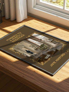 Married to a Perfect Stranger Classic Book Art Print by Jane Ashford – print on a sunlit desk