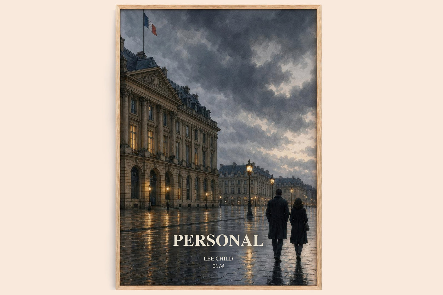 Personal watercolour book poster by Lee Child – framed literary art print