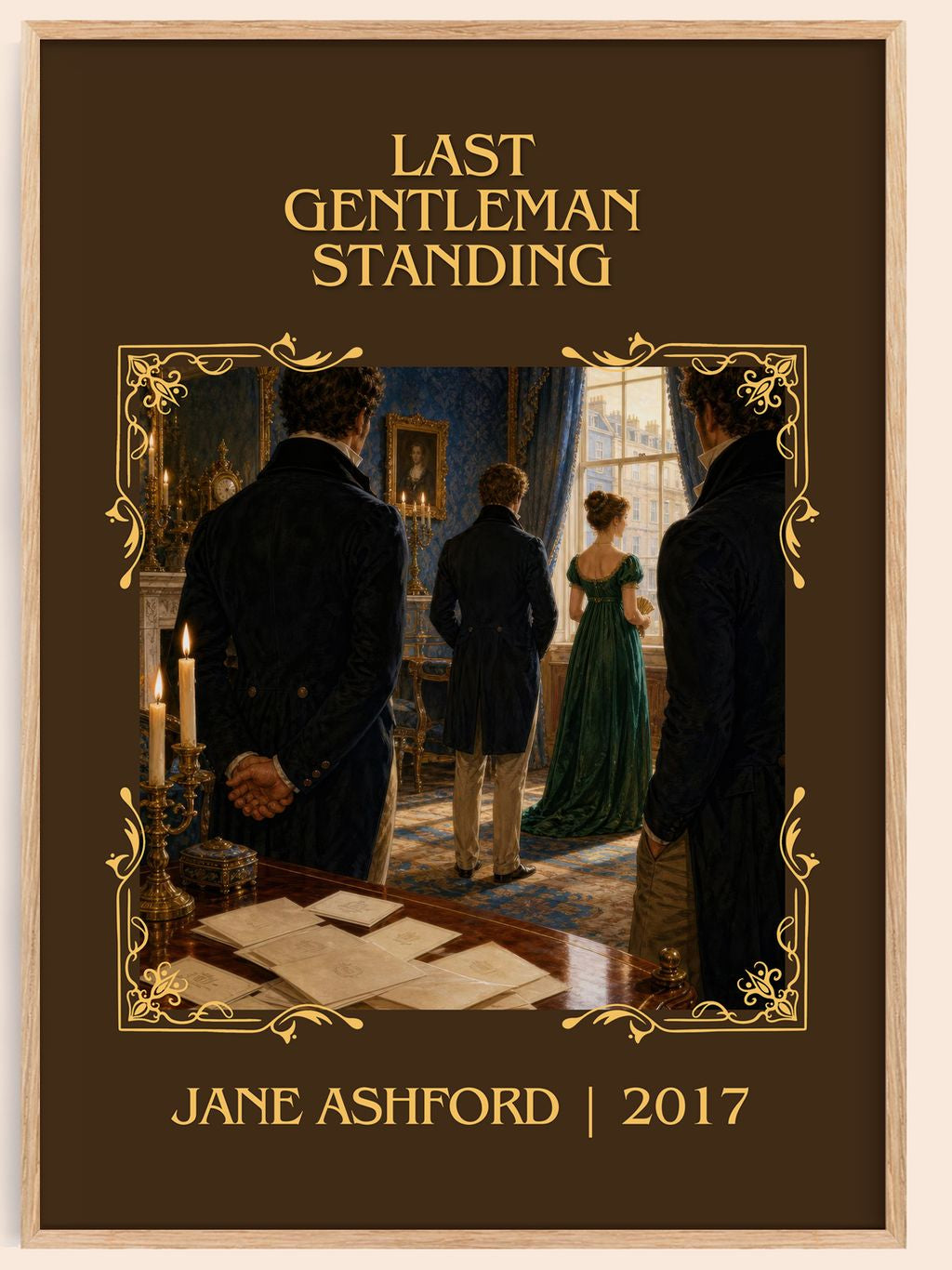 Last Gentleman Standing Classic Book Art Print by Jane Ashford – book poster