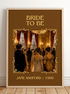 Bride to Be Classic Book Art Print by Jane Ashford – framed print leaning on a wooden floor