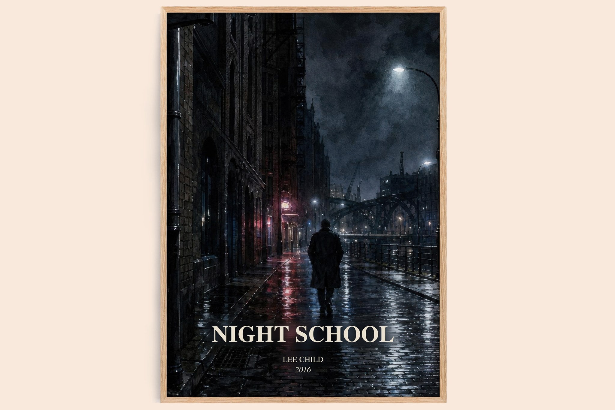 Night School Book Watercolour Illustration by Lee Child