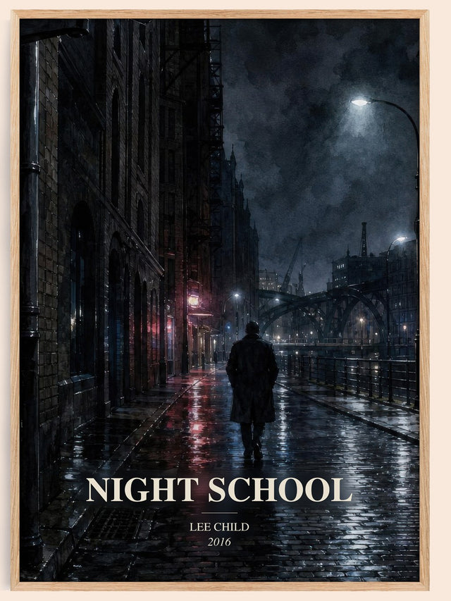 Night School Book Watercolour Illustration by Lee Child