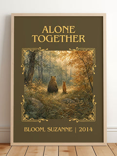 Alone together Classic Book Art Print by Bloom, Suzanne – framed print leaning on a wooden floor