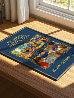My Special Day at Third Street School Classic Book Art Print by Bloom, Suzanne – print on a sunlit desk