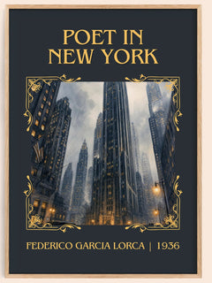 Poet in New York Classic Book Art Print by Federico García Lorca – book poster