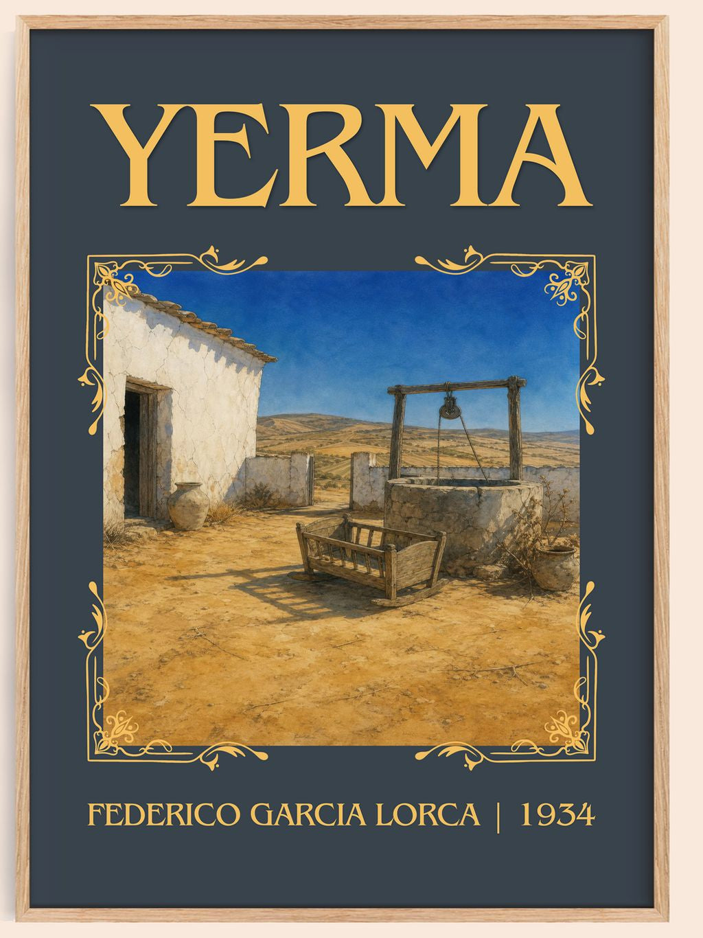 Yerma Classic Book Art Print by Federico García Lorca – book poster