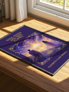 Soul Mates and Twin Flames Classic Book Art Print by E. Prophet – print on a sunlit desk