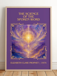 science of the spoken word Classic Book Art Print by E. Prophet – framed print leaning on a wooden floor
