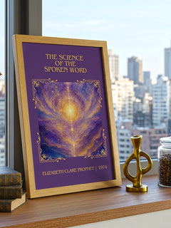 science of the spoken word Classic Book Art Print by E. Prophet – framed print on a city-view windowsill