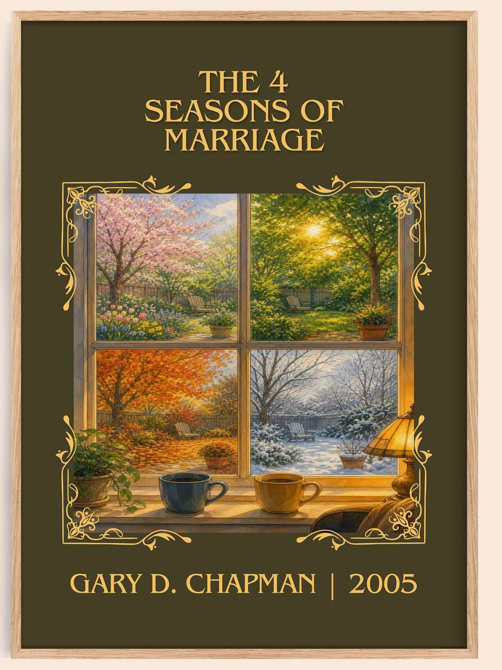 The 4 Seasons of Marriage Classic Book Art Print by Gary D. Chapman – book poster
