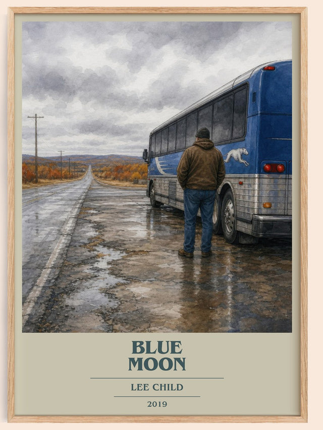 Blue Moon Book Cover Poster by Lee Child