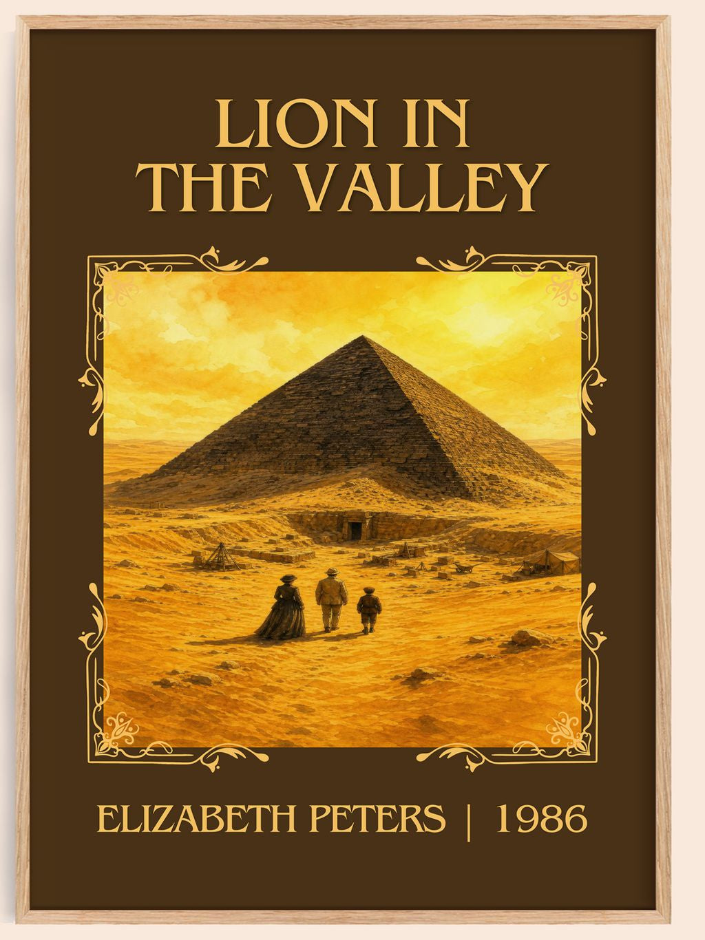 Lion in the valley Classic Book Art Print by Elizabeth Peters – book poster